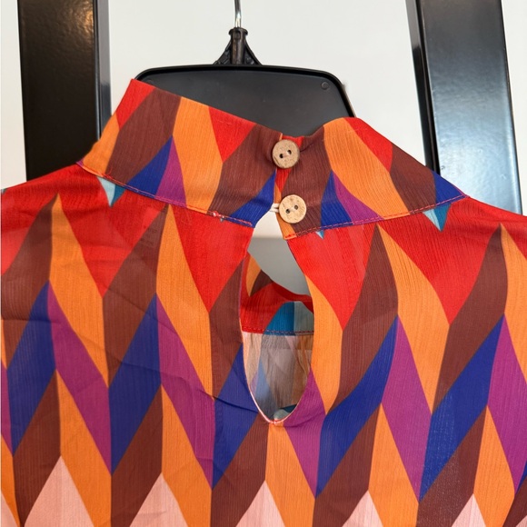 Colorful Geometric Pattern Dress - Picture 3 of 5